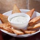 Fried Pita Chips with Tzatziki Sauce